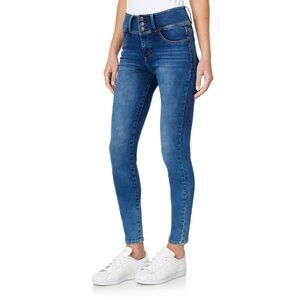 No Boundaries Juniors Corset Skinny Fit High Rise Jean (Small) Light Wash